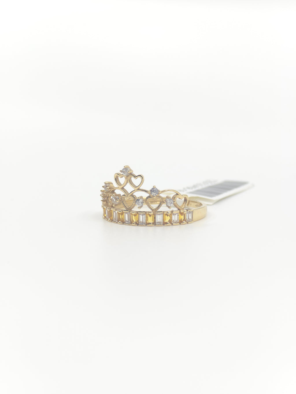 10kt Gold Crown with yellow and white stone.