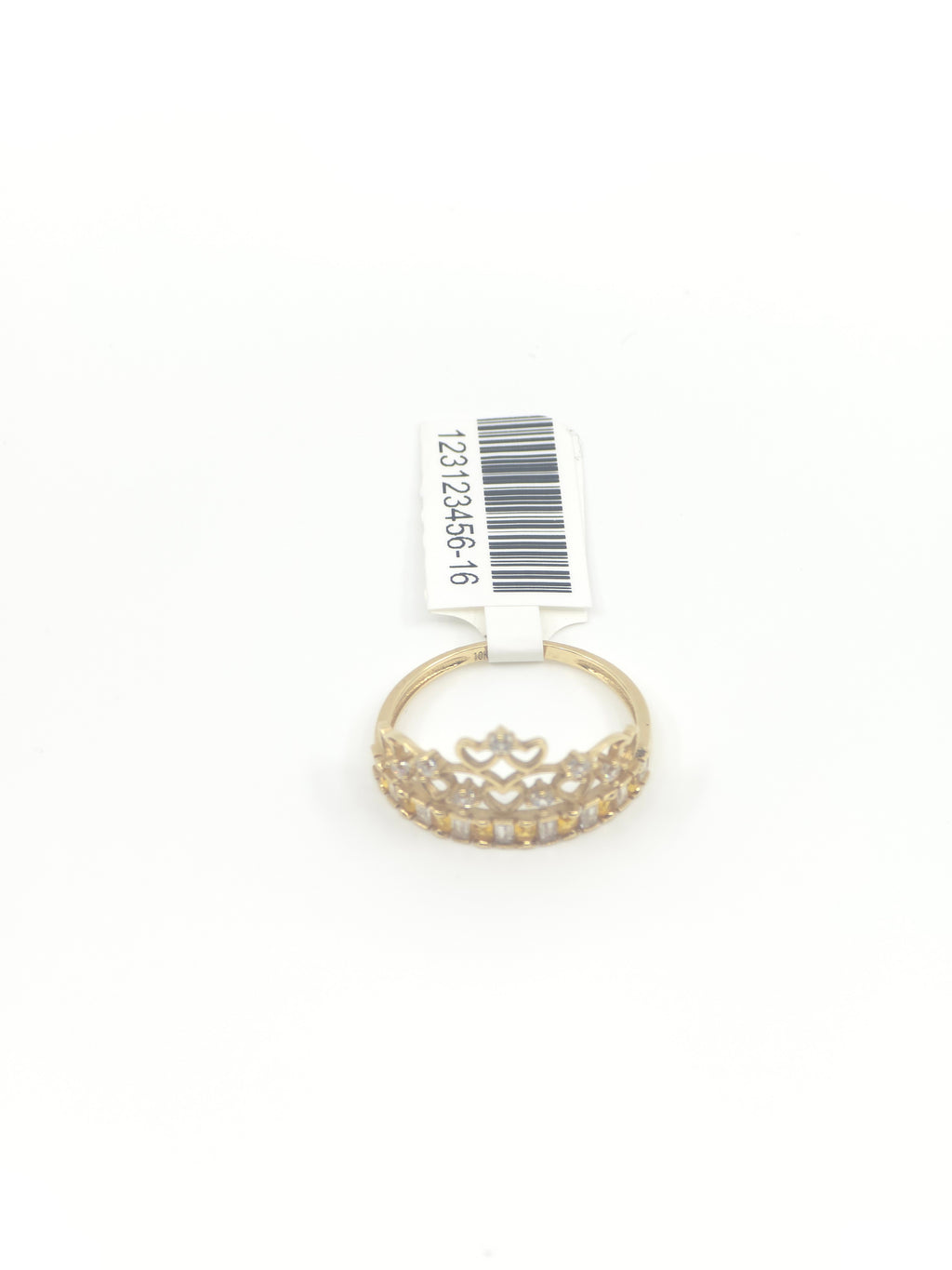 10kt Gold Crown with yellow and white stone.