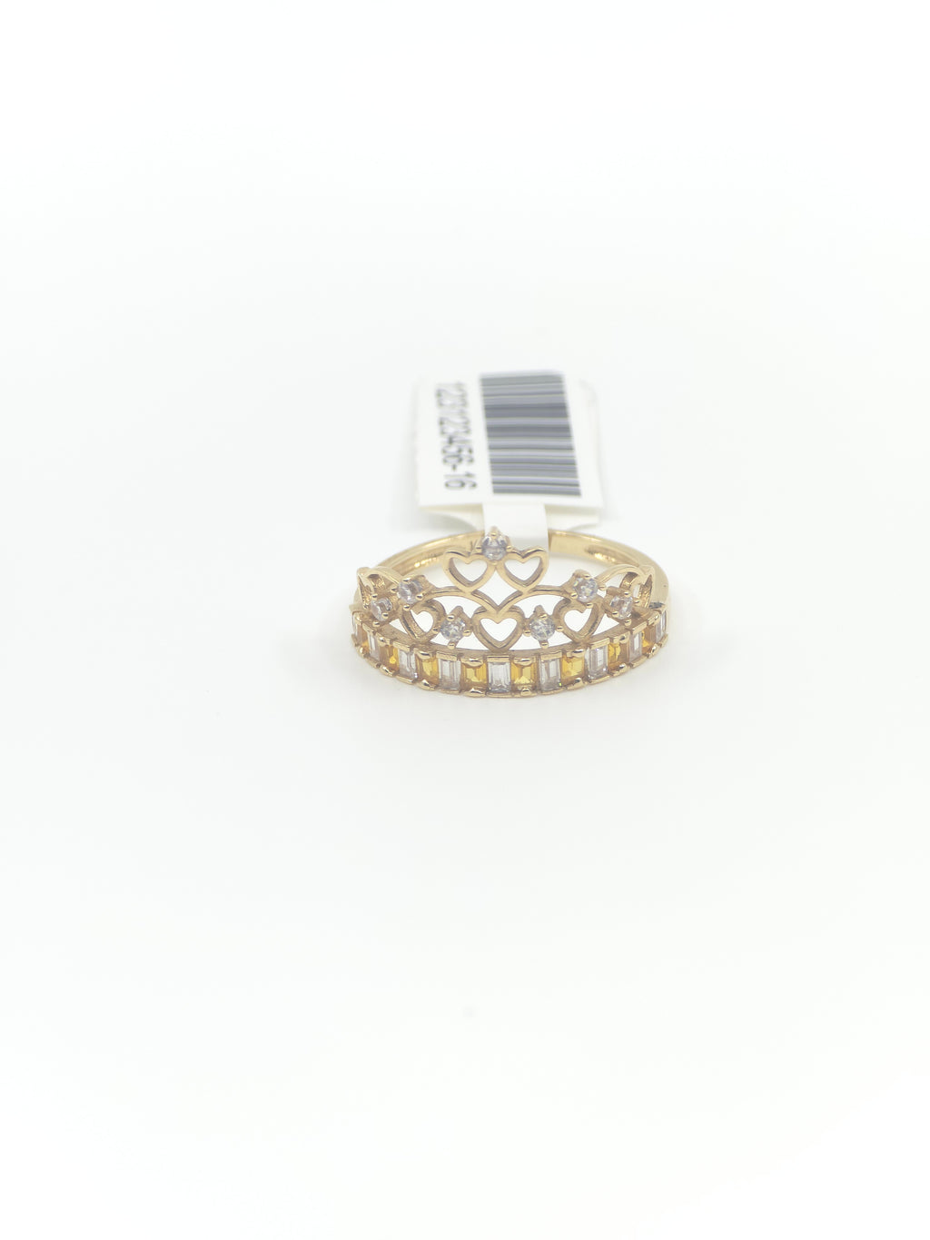 10kt Gold Crown with yellow and white stone.